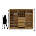 Ver imagem 5 de Guarda-roupa Dubai Majestic 230cm Mdf 6 Gavetas - Nature/nature Vila Rica