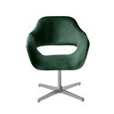 Ver imagem 2 de Poltrona Decorativa Zara Pé Giratório de Metal Sala Recepção Verde