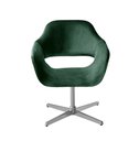 Ver imagem 2 de Poltrona Decorativa Zara Pé Giratório de Metal Sala Recepção Verde