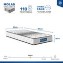 Ver imagem 4 de Cama Box Baú com Colchão de Molas Ensacadas Double Face Essence Probel + Auxiliar Solteiro 88cm