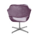 Ver imagem 5 de Poltrona Decorativa Zara Pé Giratório de Metal Sala Recepção Roxo