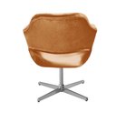 Ver imagem 5 de Poltrona Decorativa Zara Pé Giratório de Metal Sala Recepção Cobre Terracota
