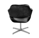 Ver imagem 5 de Poltrona Decorativa Zara Pé Giratório de Metal Sala Recepção Preto
