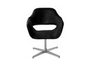 Ver imagem 2 de Poltrona Decorativa Zara Pé Giratório de Metal Sala Recepção Preto