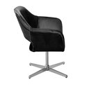 Ver imagem 4 de Poltrona Decorativa Zara Pé Giratório de Metal Sala Recepção Preto
