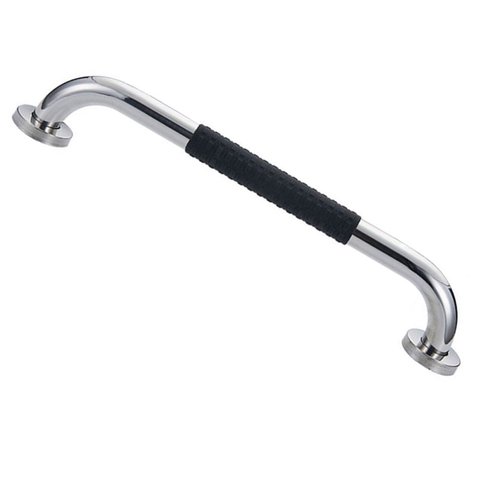 Barra de Apoio 30cm Inox Suporte Antiderrapante Banheiro Box Gestante Idoso Cadeirante Criança Corri