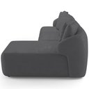 Ver imagem 7 de Sofá 3 Lugares com Chaise Direito Sala Living 248cm Arlo F04 Veludo Grafite - Lyam Decor
