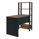 Ver mais imagens de Conjunto 2 Escrivaninhas com Estante Match 4 Prateleiras 120cm Pinho e Preto Marrom