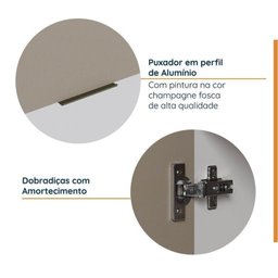Cozinha Modulada 8 Peças sem Tampo com Rodapé 4 Aéreos e 4 Balcões Ipanema CabeCasa MadeiraMadeira - 8