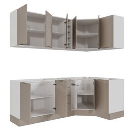 Cozinha Modulada 8 Peças sem Tampo com Rodapé 4 Aéreos e 4 Balcões Ipanema CabeCasa MadeiraMadeira - 6