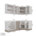 Ver imagem 4 de Cozinha Planejada 8 Peças sem Tampo com Rodapé 4 Aéreos e 4 Balcões Ipanema CabeCasa MadeiraOriginals Marrom/Fendi Trama