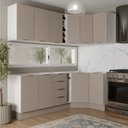 Ver imagem 1 de Cozinha Modulada 8 Peças sem Tampo com Rodapé 4 Aéreos e 4 Balcões Ipanema CabeCasa MadeiraOriginals