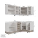 Ver imagem 4 de Cozinha Modulada 8 Peças sem Tampo com Rodapé 4 Aéreos e 4 Balcões Ipanema CabeCasa MadeiraOriginals