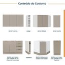 Ver imagem 3 de Cozinha Modulada 8 Peças sem Tampo com Rodapé 4 Aéreos e 4 Balcões Ipanema CabeCasa MadeiraOriginals