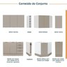 Cozinha Modulada 8 Peças sem Tampo com Rodapé 4 Aéreos e 4 Balcões Ipanema CabeCasa MadeiraOriginals - 3