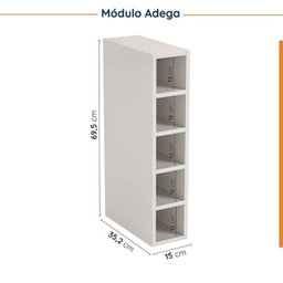 Cozinha Modulada 8 Peças sem Tampo com Rodapé 4 Aéreos e 4 Balcões Ipanema CabeCasa MadeiraMadeira - 14