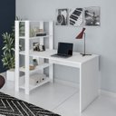 Ver imagem 3 de Conjunto 2 Escrivaninhas com Estante Match 4 Prateleiras 120cm Branco