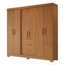 Ver imagem 2 de Guarda Roupa Casal 6 Portas 3 Gavetas 100% MDF Select Freijó Trend Marrom