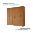 Ver imagem 7 de Guarda Roupa Casal 6 Portas 3 Gavetas 100% MDF Select Freijó Trend Marrom