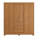 Ver imagem 4 de Guarda Roupa Casal 6 Portas 3 Gavetas 100% MDF Select Freijó Trend Marrom