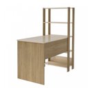 Ver imagem 5 de Kit 2 Escrivaninhas com Estante 4 Prateleiras 120cm Match