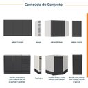 Ver imagem 3 de Cozinha Modulada 8 Peças sem Tampo com Rodapé 4 Aéreos e 4 Balcões Ipanema CabeCasa MadeiraOriginals