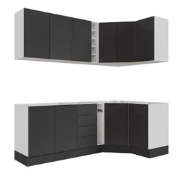 Cozinha Modulada 8 Peças sem Tampo com Rodapé 4 Aéreos e 4 Balcões Ipanema CabeCasa MadeiraMadeira - 5