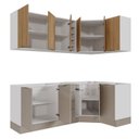Ver imagem 6 de Cozinha Modulada 8 Peças sem Tampo com Rodapé 4 Aéreos e 4 Balcões Ipanema CabeCasa MadeiraOriginals