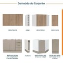 Ver imagem 3 de Cozinha Modulada 8 Peças sem Tampo com Rodapé 4 Aéreos e 4 Balcões Ipanema CabeCasa MadeiraOriginals