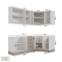 Ver imagem 4 de Cozinha Modulada 8 Peças sem Tampo com Rodapé 4 Aéreos e 4 Balcões Ipanema CabeCasa MadeiraOriginals