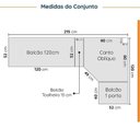 Ver imagem 2 de Cozinha Modulada 8 Peças sem Tampo com Rodapé 4 Aéreos e 4 Balcões Ipanema CabeCasa MadeiraOriginals