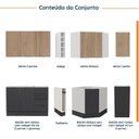 Ver imagem 3 de Cozinha Modulada 8 Peças sem Tampo com Rodapé 4 Aéreos e 4 Balcões Ipanema CabeCasa MadeiraOriginals