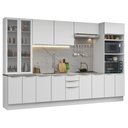 Ver imagem 3 de Armário de Cozinha Completa 340cm Branco/branco Veludo Lux Madesa 02