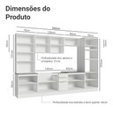 Ver imagem 4 de Armário de Cozinha Completa 340cm Branco/branco Veludo Lux Madesa 02