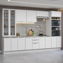 Ver imagem 1 de Armário de Cozinha Completa 340cm Branco/branco Veludo Lux Madesa 02