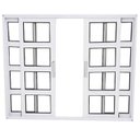 Ver imagem 2 de Janela Vitrô Travessa de Alumínio 4 Folhas 100 x 100cm Linha 25 Branco Esquadrias Bergamo