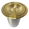 Lixeira Dourada em Aço Inox para Embutir 5L - By Fineza - 2