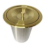 Lixeira Dourada em Aço Inox para Embutir 5L - By Fineza - 1
