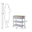 Ver imagem 4 de Carrinho Churrasco Ditália 2 Gavetas BA-135 cor:cinza