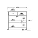 Ver imagem 5 de Carrinho Churrasco Ditália 2 Gavetas BA-135 cor:cinza