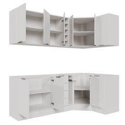 Cozinha Modulada 8 Peças sem Tampo com Rodapé 4 Aéreos e 4 Balcões Ipanema CabeCasa MadeiraMadeira - 6