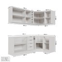 Ver imagem 4 de Cozinha Planejada 8 Peças sem Tampo com Rodapé 4 Aéreos e 4 Balcões Ipanema CabeCasa MadeiraOriginals