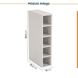 Cozinha Modulada 8 Peças sem Tampo com Rodapé 4 Aéreos e 4 Balcões Ipanema CabeCasa MadeiraMadeira - 14
