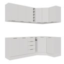 Ver imagem 5 de Cozinha Modulada 8 Peças sem Tampo com Rodapé 4 Aéreos e 4 Balcões Ipanema CabeCasa MadeiraOriginals