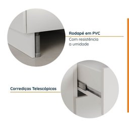 Cozinha Modulada 8 Peças sem Tampo com Rodapé 4 Aéreos e 4 Balcões Ipanema CabeCasa MadeiraMadeira - 9