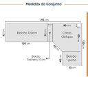 Ver imagem 2 de Cozinha Planejada 8 Peças sem Tampo com Rodapé 4 Aéreos e 4 Balcões Ipanema CabeCasa MadeiraOriginals