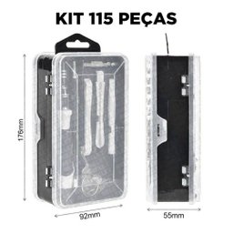 Kit Profissional Ferramentas Reparo Conjunto Chaves 115 em 1 - 7