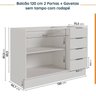 Cozinha Modulada 8 Peças sem Tampo com Rodapé 4 Aéreos e 4 Balcões Ipanema CabeCasa MadeiraOriginals - 15