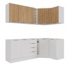 Cozinha Modulada 8 Peças sem Tampo com Rodapé 4 Aéreos e 4 Balcões Ipanema CabeCasa MadeiraOriginals - 5
