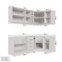 Ver imagem 4 de Cozinha Planejada 8 Peças sem Tampo com Rodapé 4 Aéreos e 4 Balcões Ipanema CabeCasa MadeiraOriginals Branco/Acácia